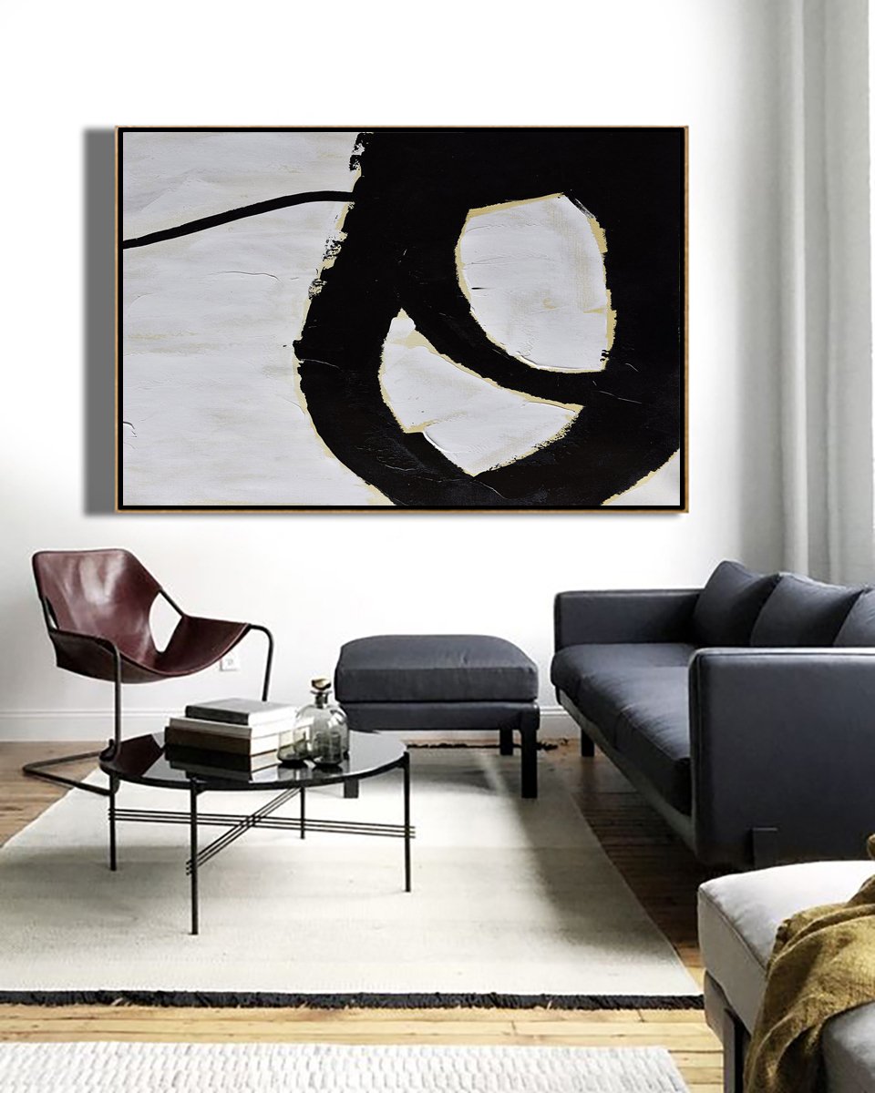 Horizontal Palette Knife Minimalist Art #C28Z - Click Image to Close